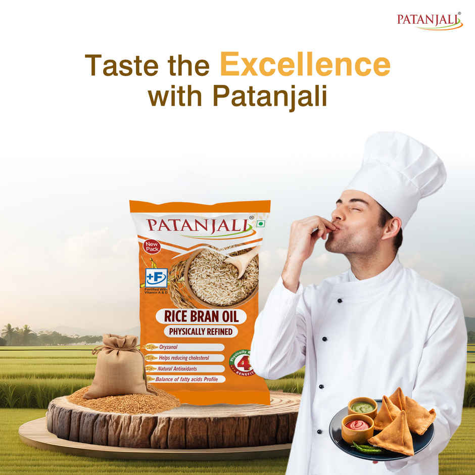 Patanjali Rice Bran Oil Polypack