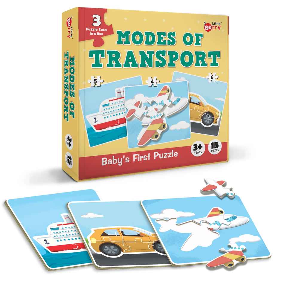 Little Berry Baby's First Puzzle Game: Modes Of Transport | Fun and Educational Jigsaw Puzzle |Lb49