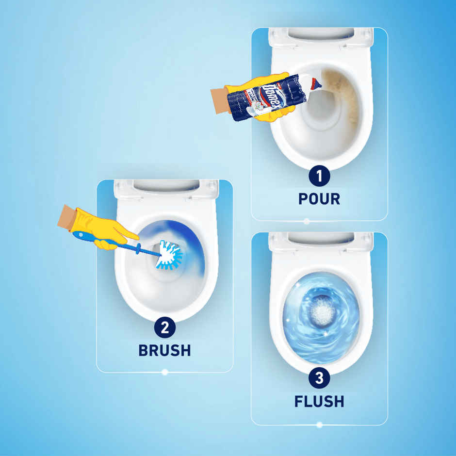  Domex Sparkling Fresh Toilet Cleaner | Fights Odour for Upto 3 Days