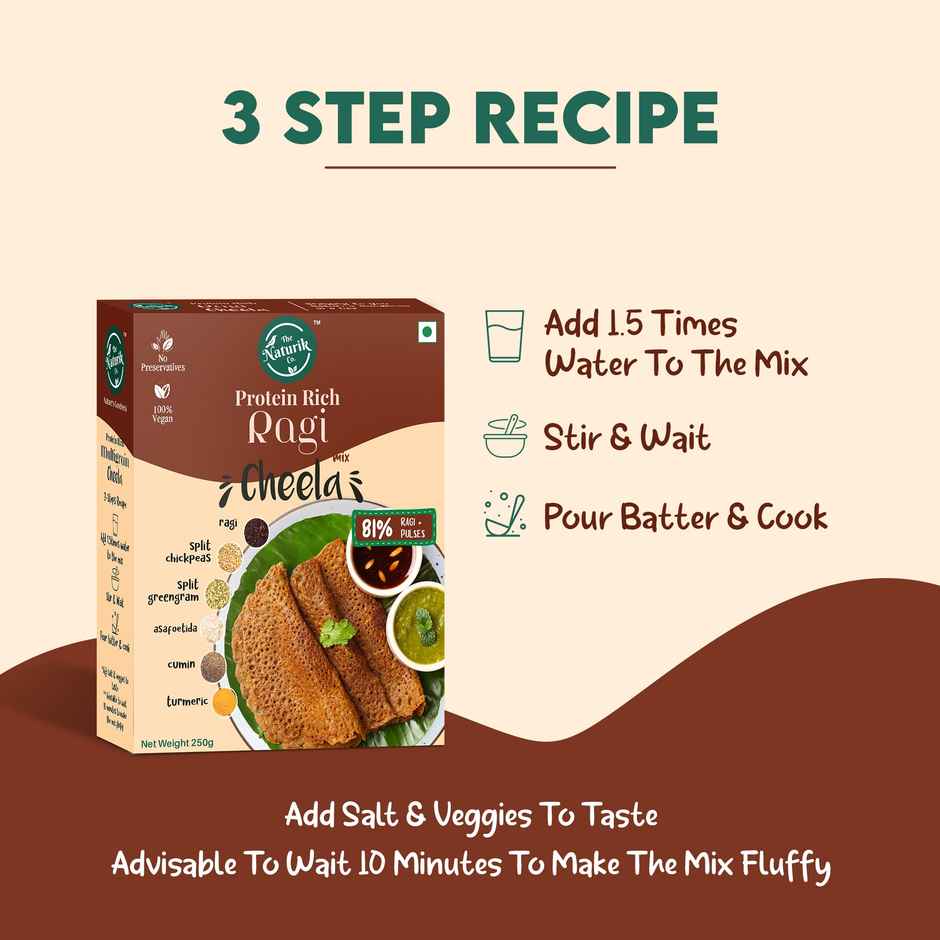 The Naturik Co Ragi Protein Cheela