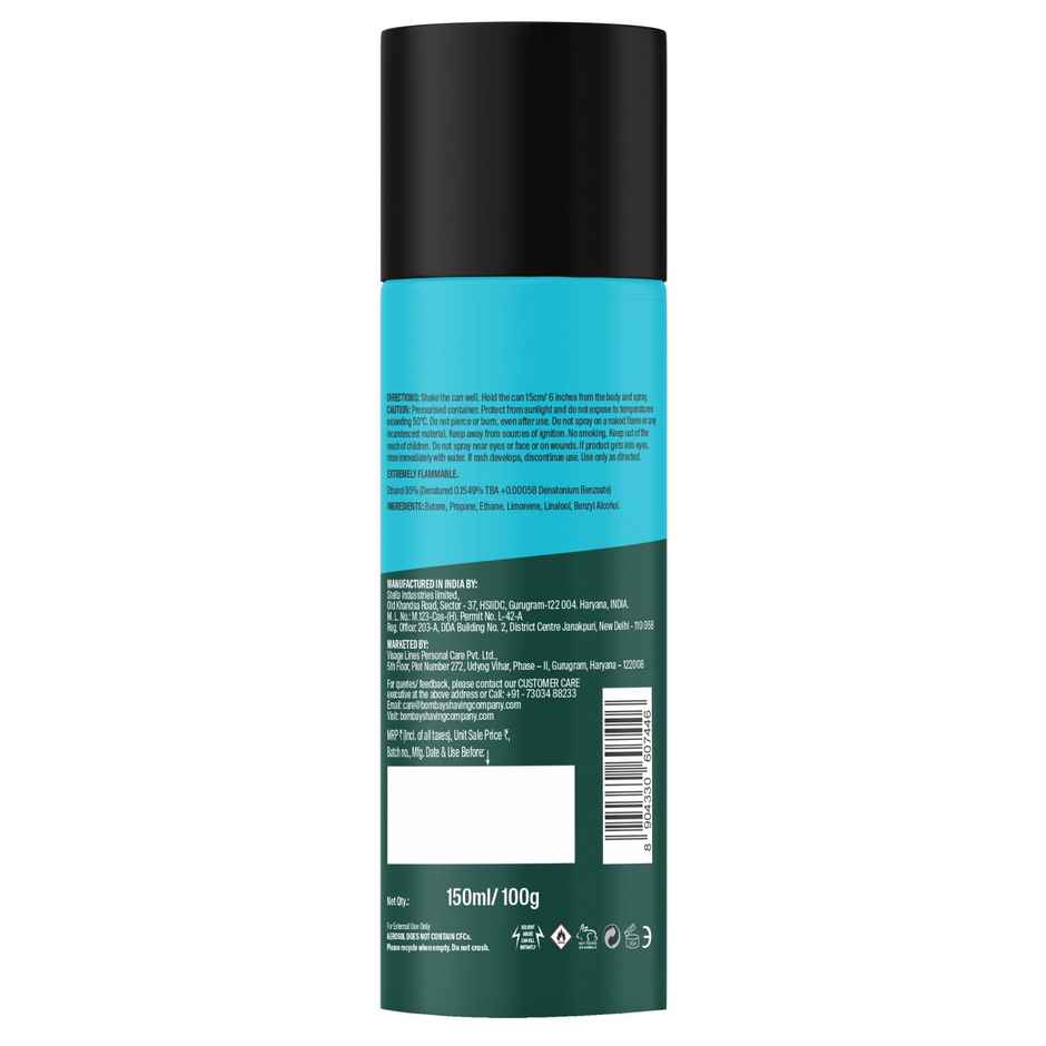 Bombay Shaving Company Noir Deodorant Spray