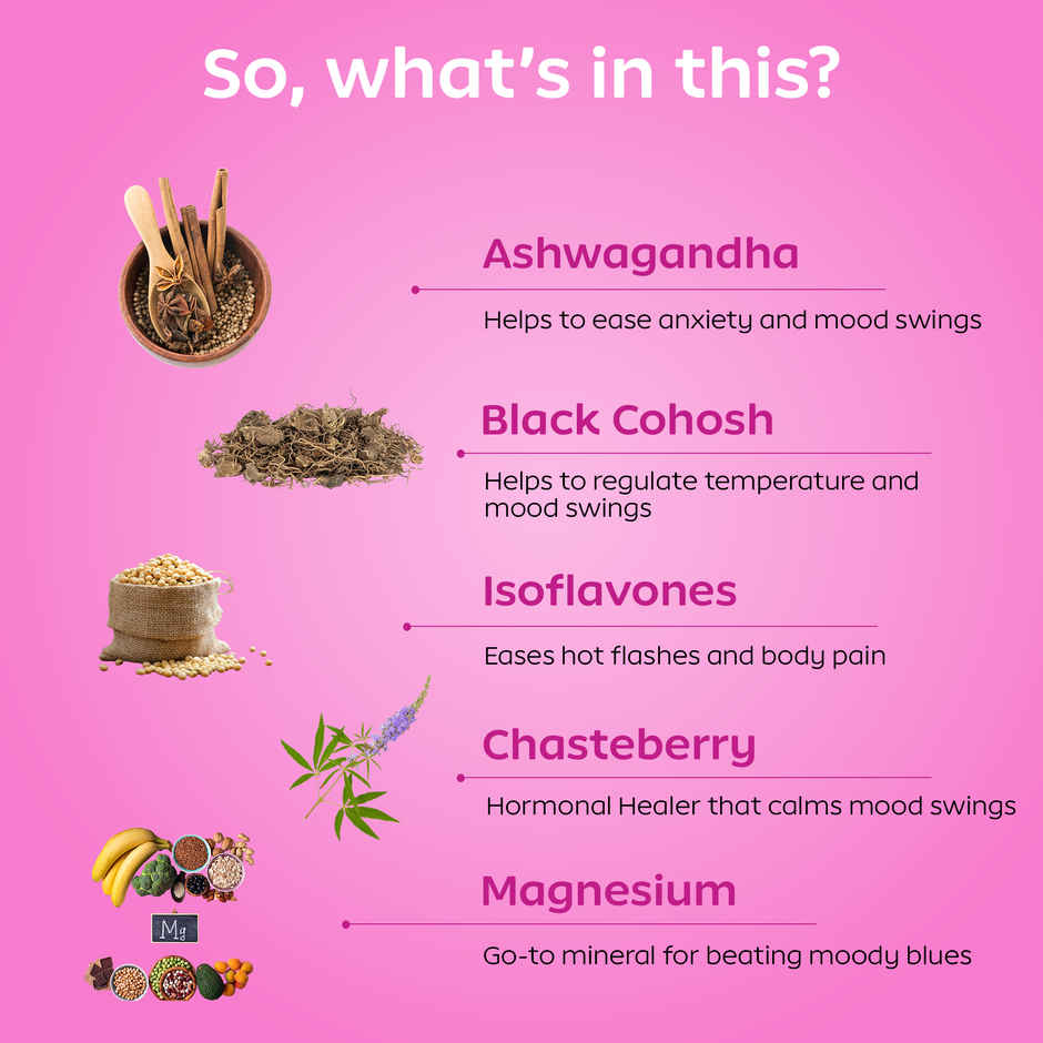 Arth By Emcure Perimenopause Supplement for Women | Hot Flashes, Mood Swings & Hormonal Balance