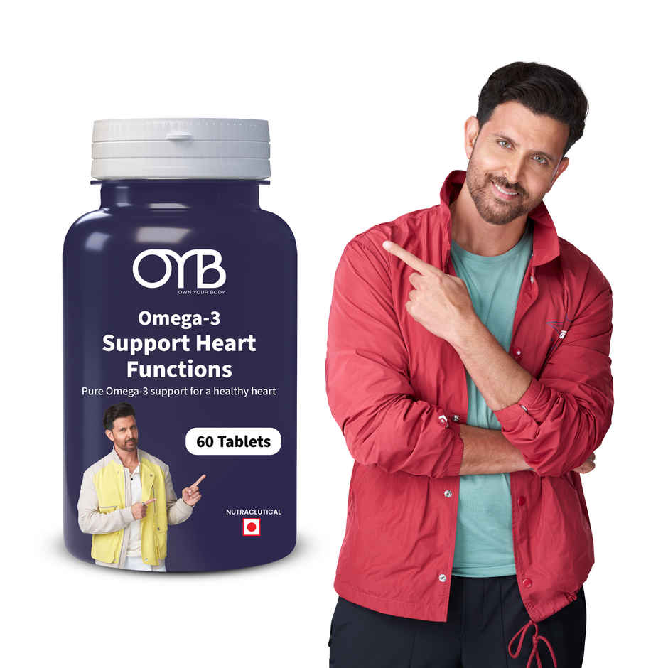 OYB Omega Fish Oil with 1000 mg Omega-3 (EPA & DHA) | 60 Softgels | OYB Omega