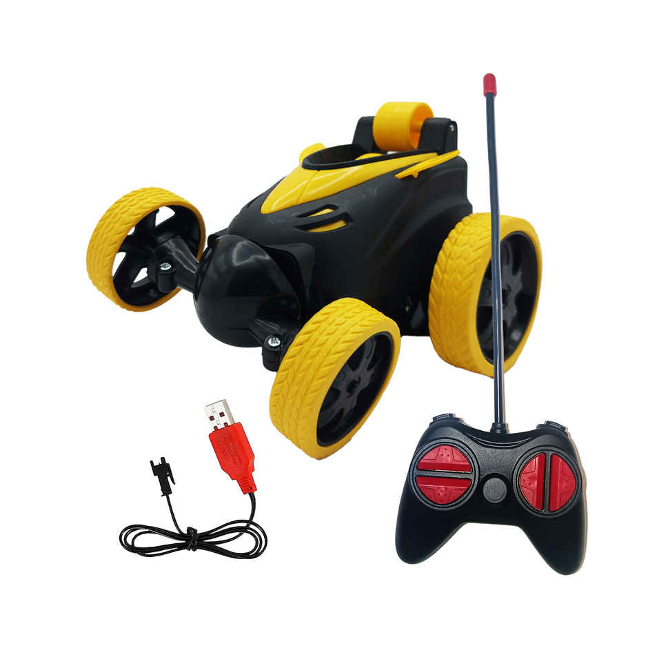 SEEDO Remote Control Car 1:24 , 27 MHz , USB Rechargeable, Fast Speed stunt Car | Yellow