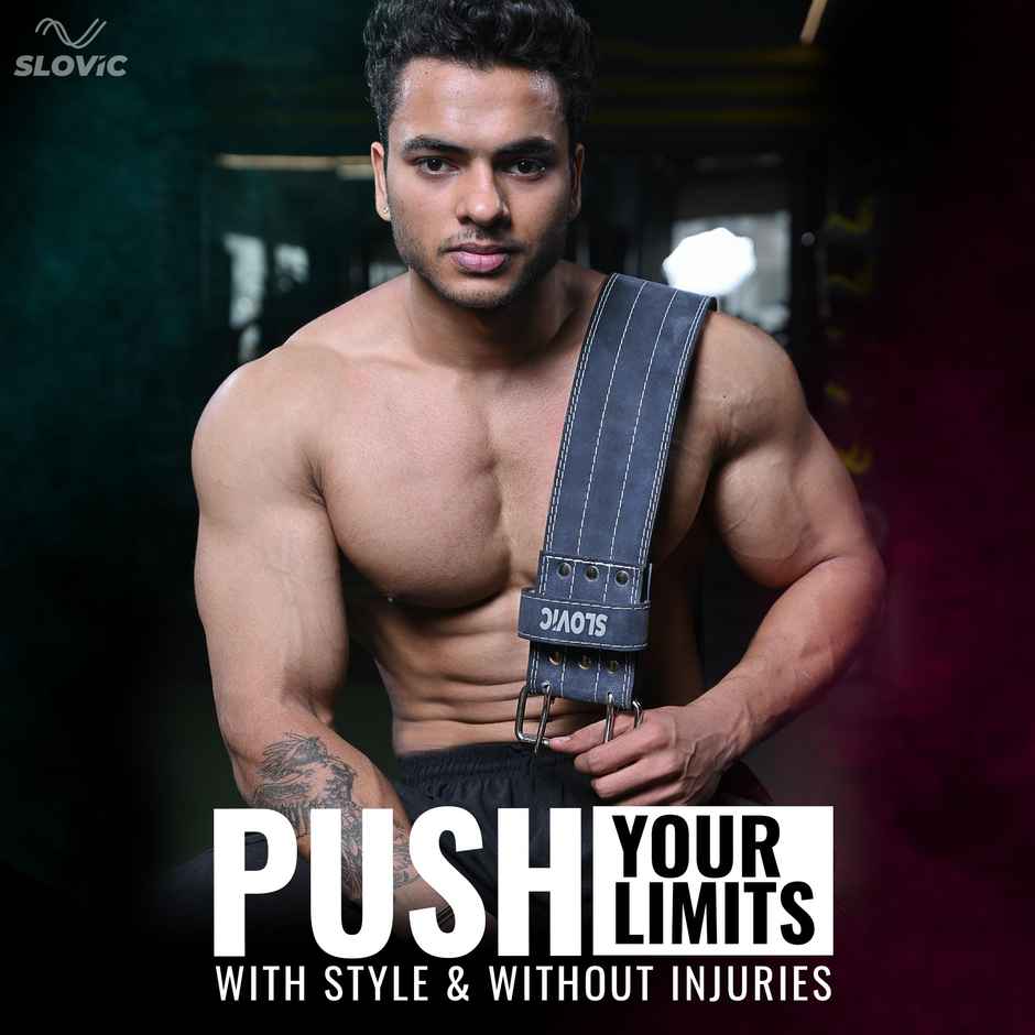 Slovic Gym Belt for Deadlifts, Weight lifting & Gym Workouts | Medium