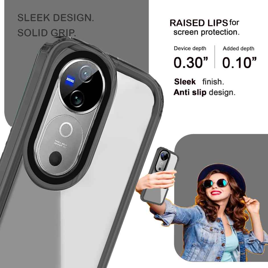 Artistque Case for Vivo V40e 5g / Iqoo Z9s 5g Back Cover | ultra Stylish Transparent Tpu Cover