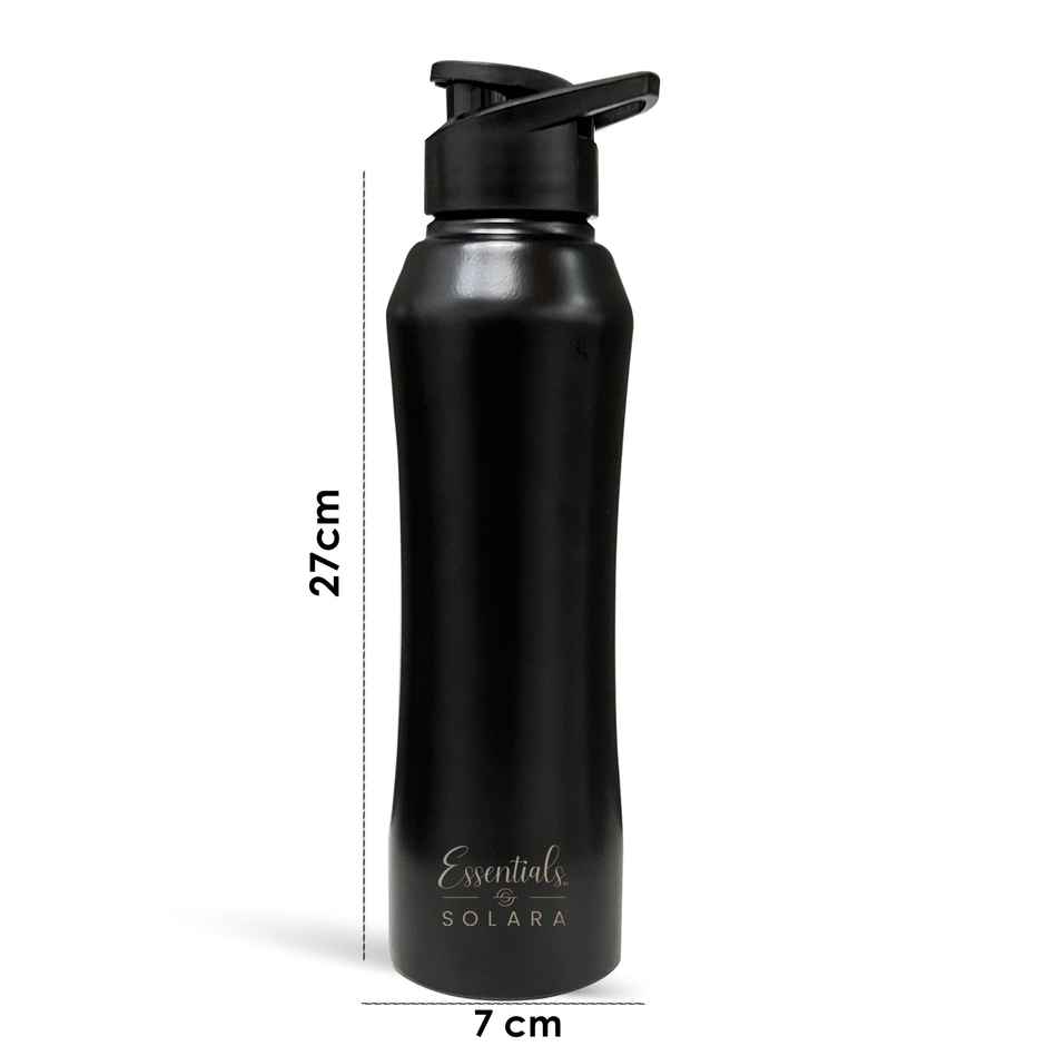 Solara Stainless Steel Water Bottle 1 L Black Knight