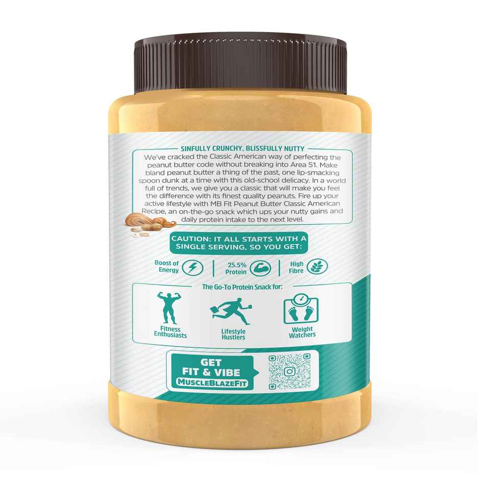 MuscleBlaze Classic Peanut Butter with Omega 3 & 6 (Crunchy) Combo
