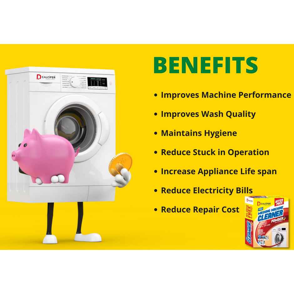 Dcalcifer Washing Machine Cleaner and Descaler Powder