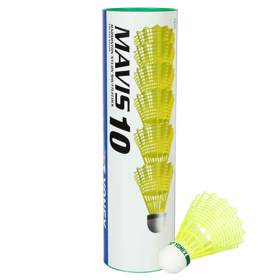 Yonex Badminton Shuttles-Nylon Mavis10 | Green Yellow
