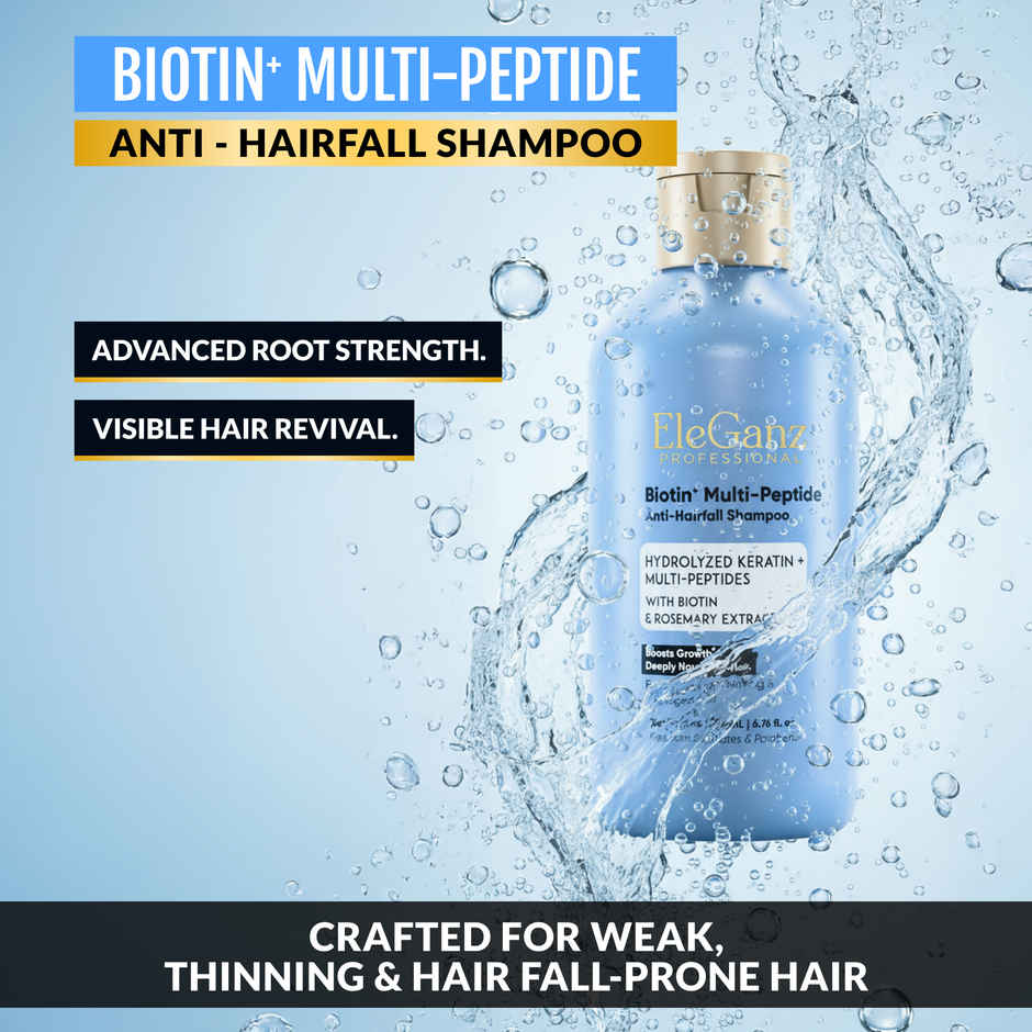 EleGanz Professional Biotin+ Multipeptide Anti Hairfall Shampoo with Hydrolyzed Keratin