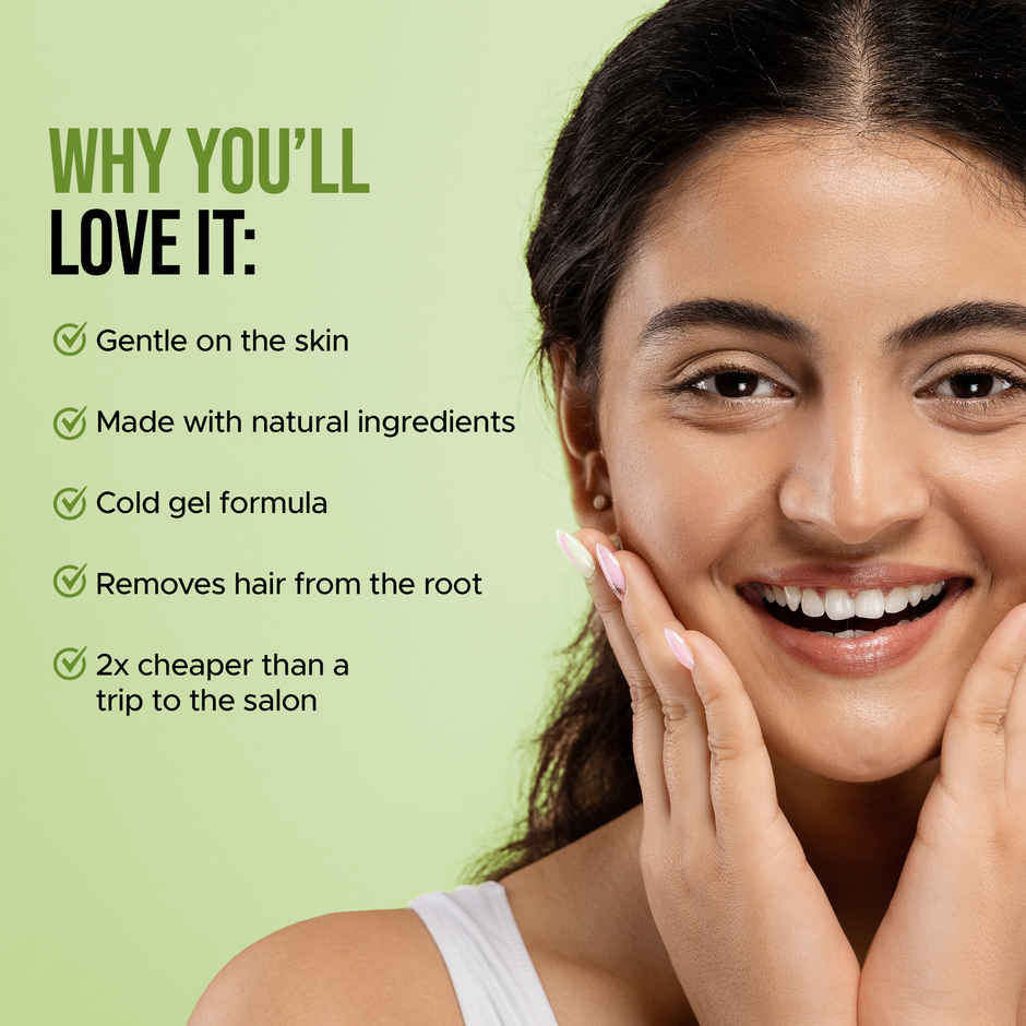 Hilary Rhoda One Go Facial Wax Strips | Ready-To-Use Facial Wax Strips | Avocado Oil - Shade 01