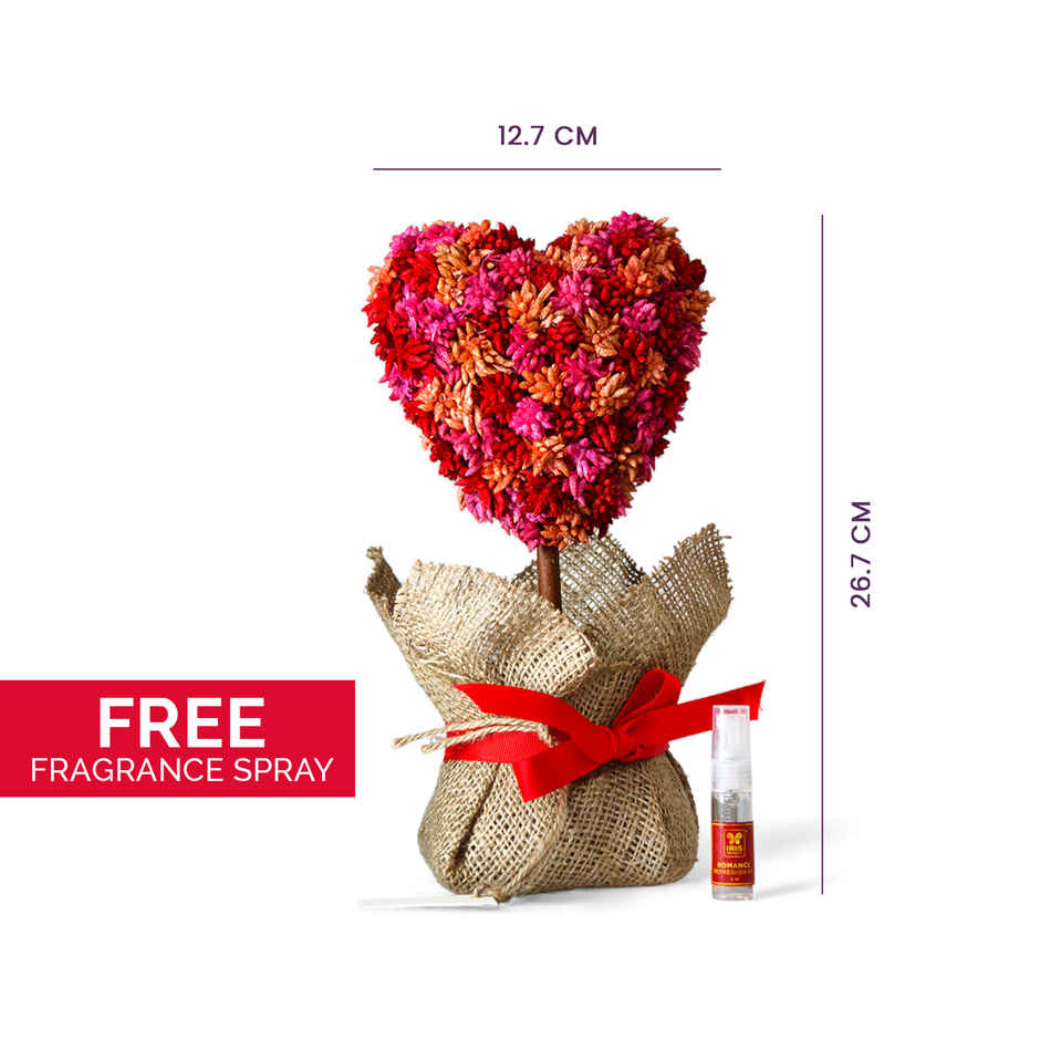 Blooming Heart Decor Set with Fragrance Spray | Ideal for Gifting | IRIS