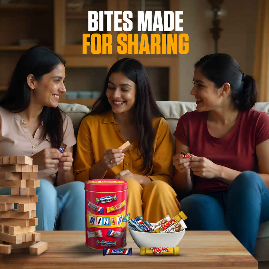 Snickers Best Of Our Minis Chocolate Gift Tin (133g) & Snickers Best Of Minis Assorted Chocolates  (103.5g) & Snickers Best Of Minis Assorted Valentine Chocolate Pack (1pc) Combo