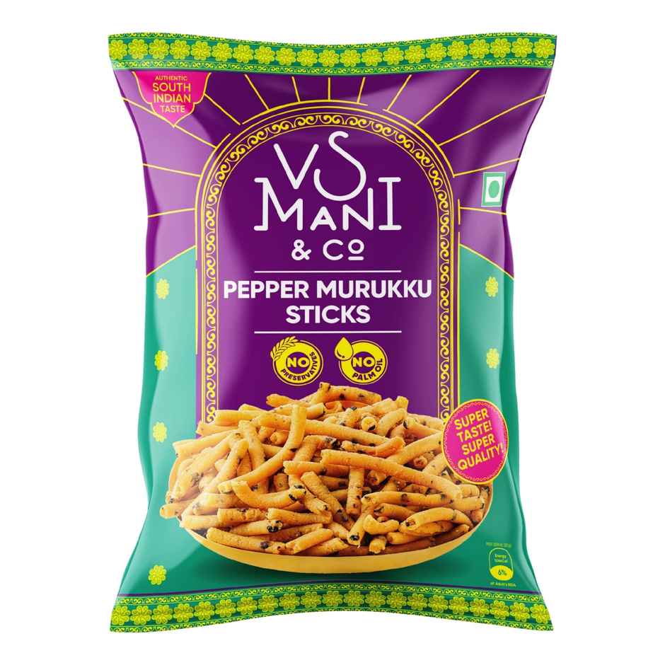 VS Mani Pepper Murukku | Crispy Savory Snack