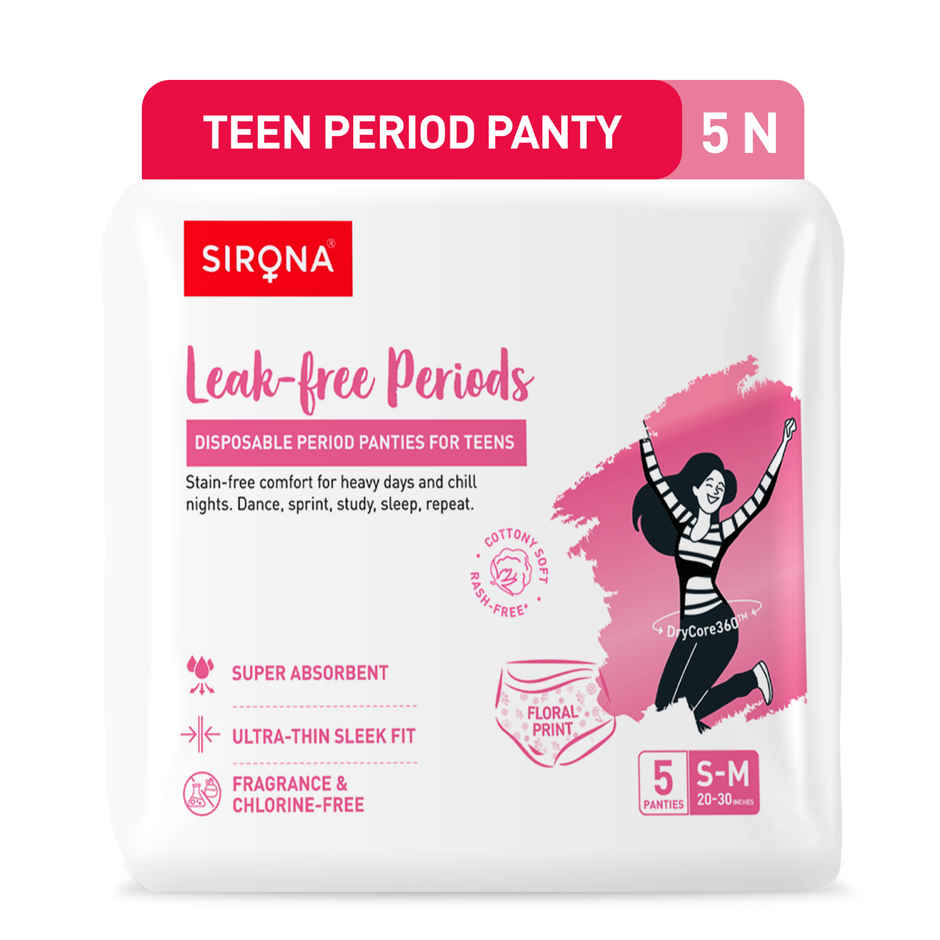 Sirona Disposable Teens Period Pants | Period Panty for Teens | Leak-proof Protection