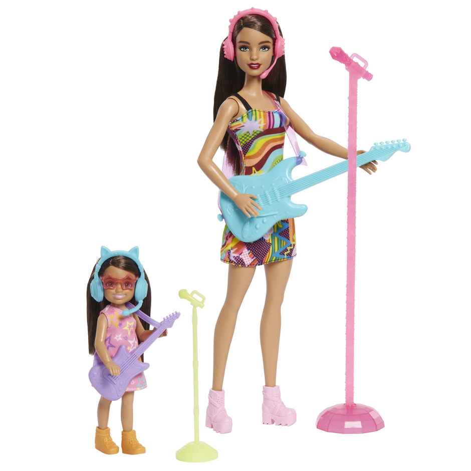 Barbie Dolls and Accessories | Sisters Pop Star-Themed Playset, | Barbie And Chelsea Dolls
