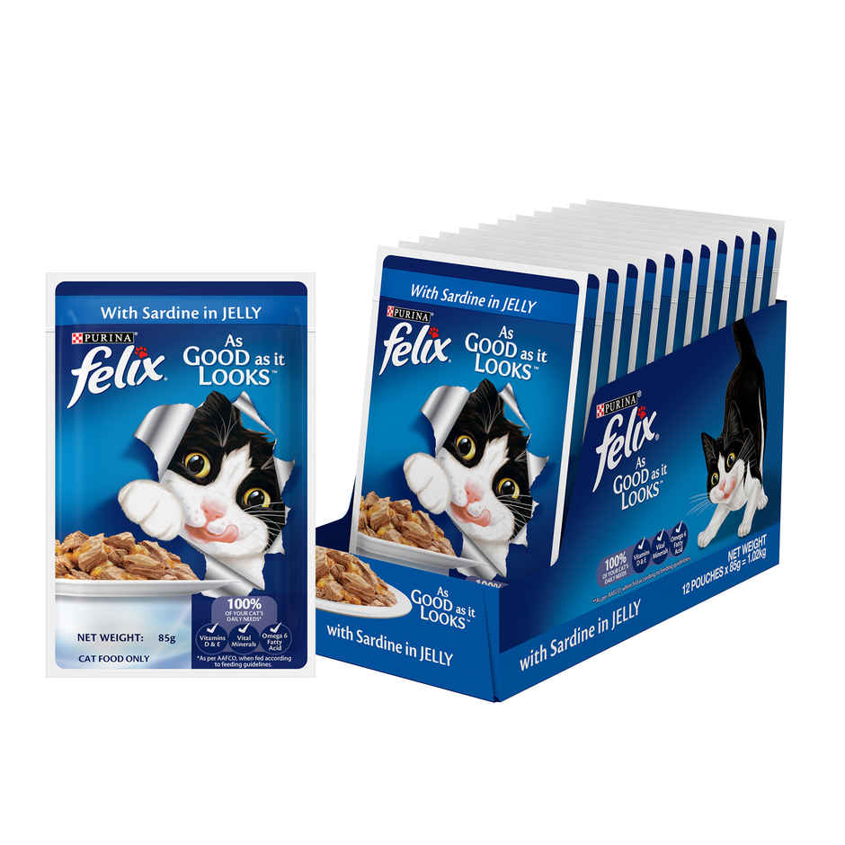 Felix Sardine Jelly Wet Cat Food Adult | Complete & Balanced