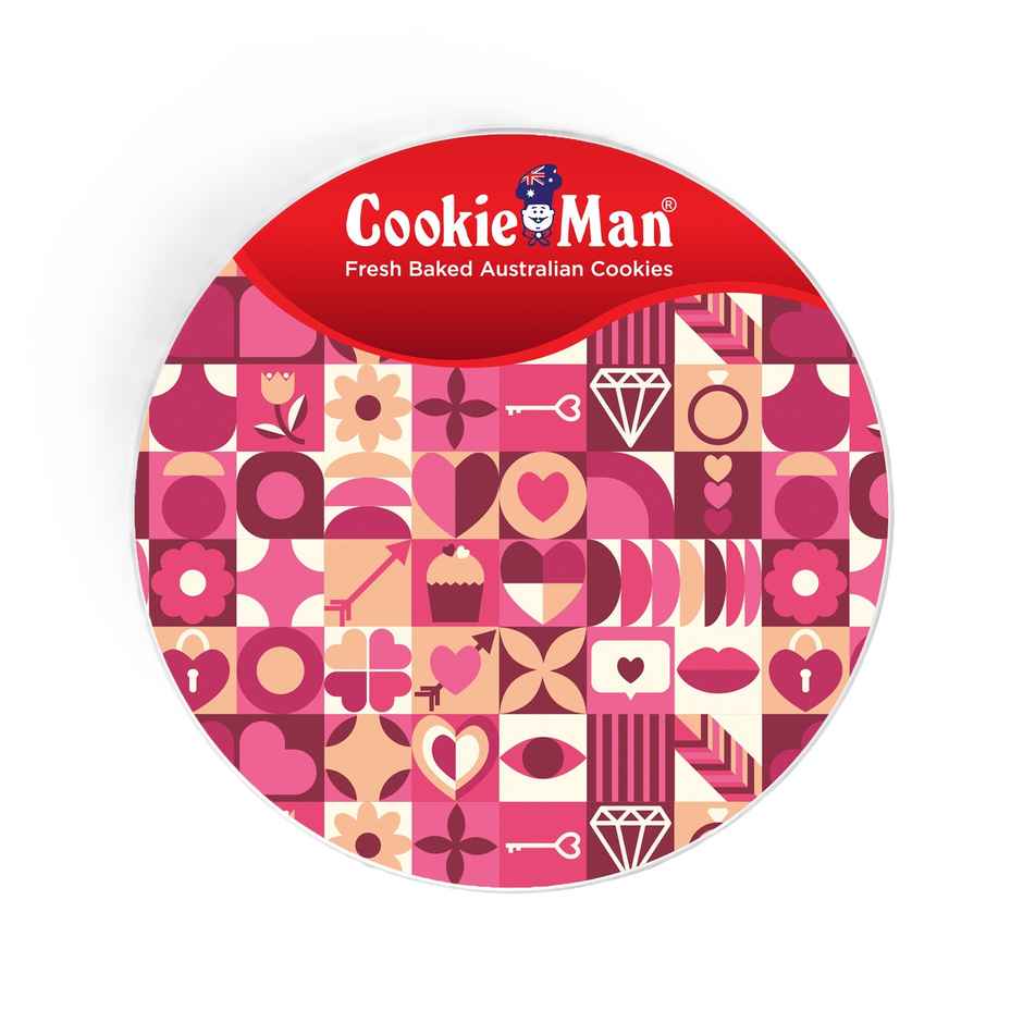 Cookie Man Valentines Signature Heart Shape Cookies Premium Gift Tin