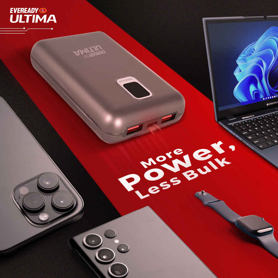 Eveready Ultima 20000 mAh Compact | Power Bank With Cable and Digital Display - PB21