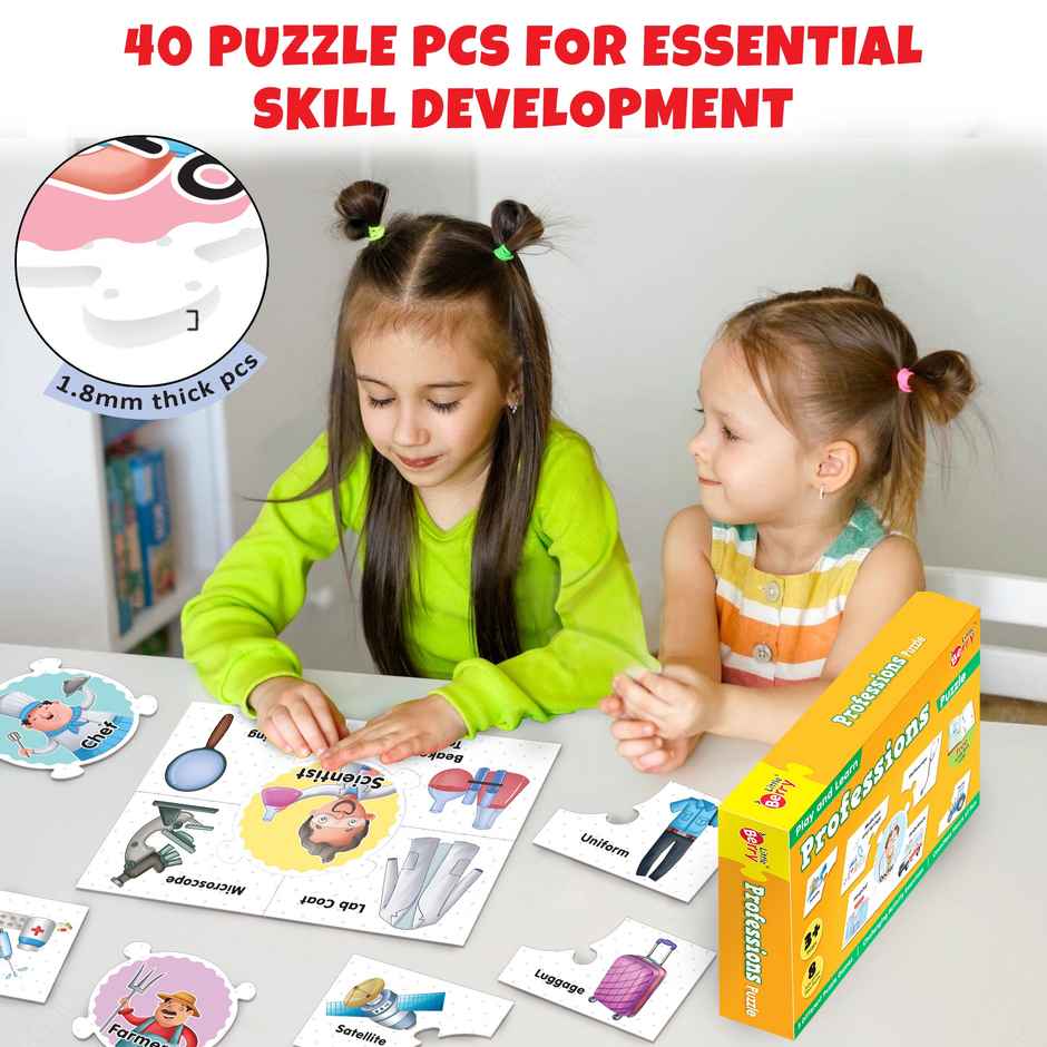 Little Berry Professions Puzzle Game For Kids: Play And Learn Puzzle With Activity Book - Lb37