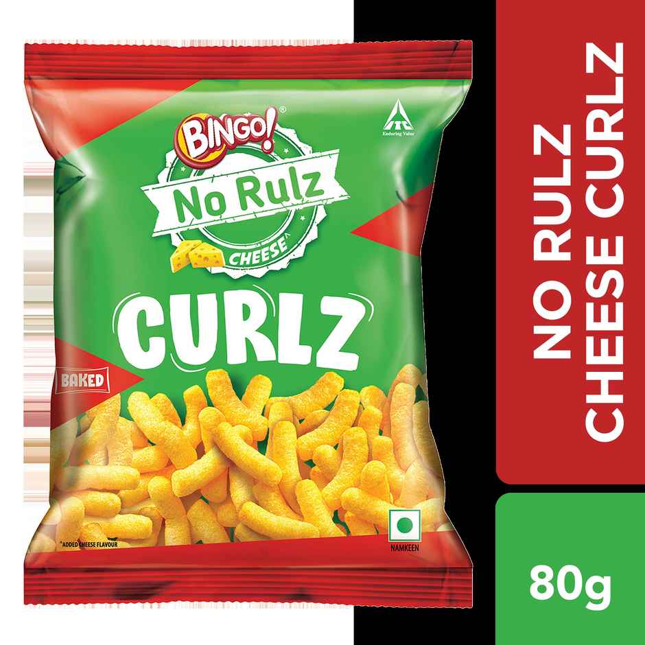 Bingo! No Rulz Cheese Curlz | Crunchy Corn Snack