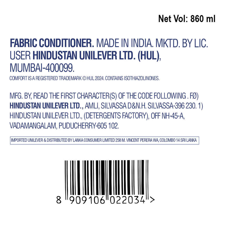 Comfort After Wash Morning Fresh Fabric Conditioner(860ml) & Surf Excel Matic Front Load Liquid Detergent(2l) Combo