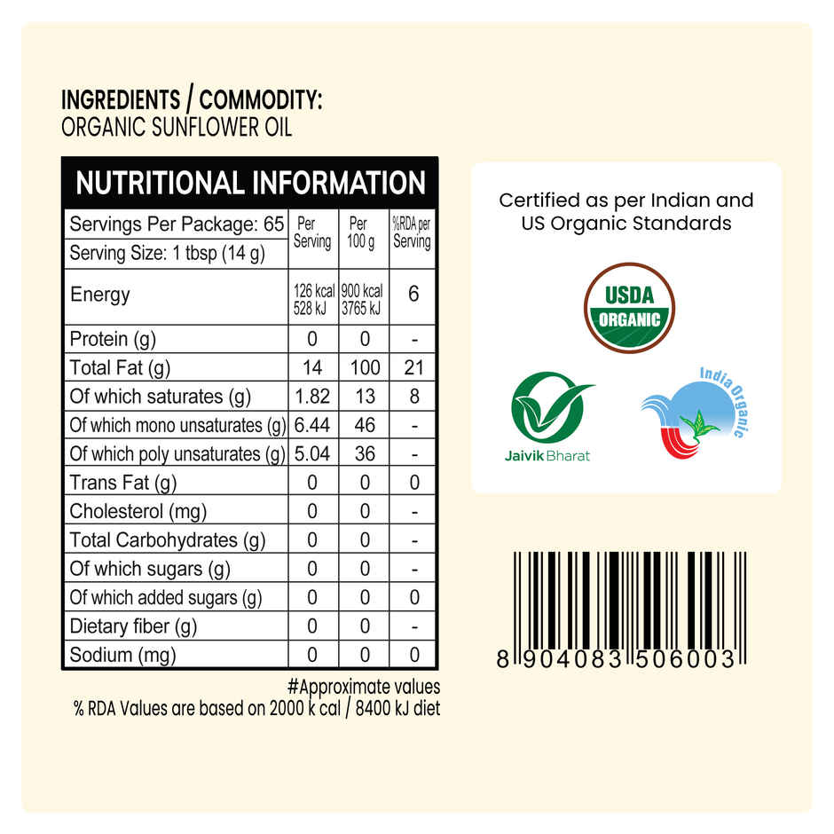 24 Mantra Sunflower Cold Pressed Oil | Organic Cooking Oil
