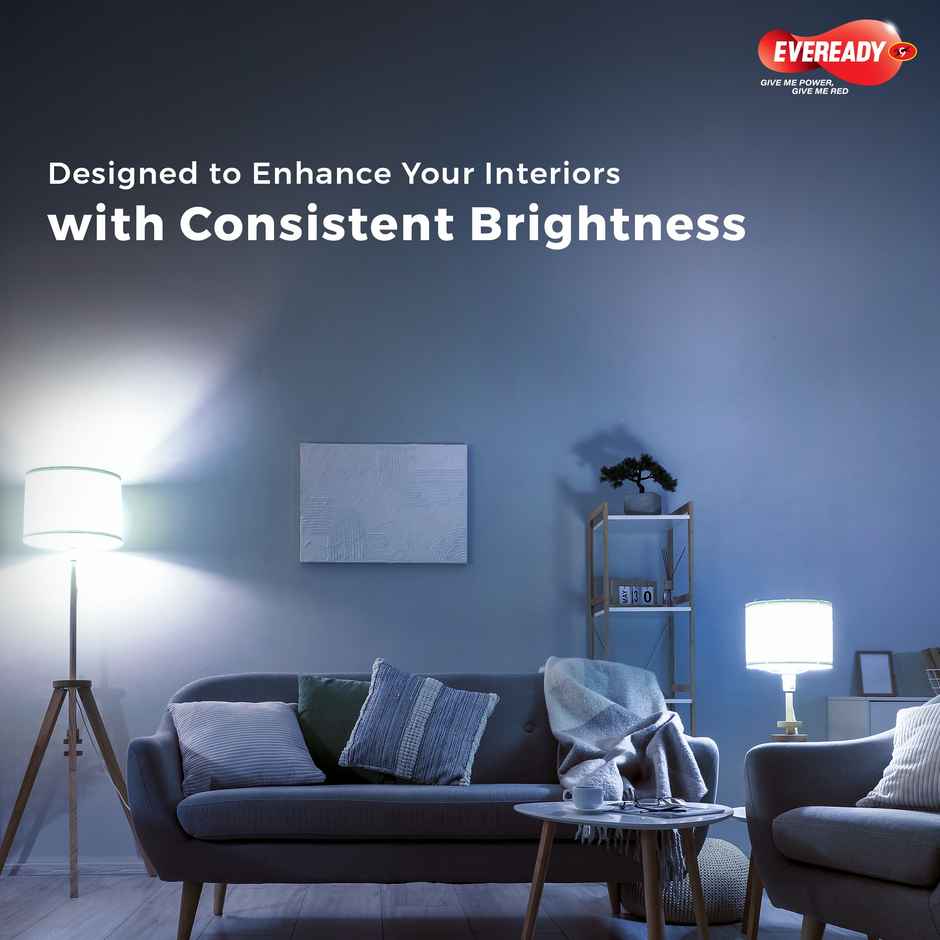 Eveready 9W LED Bulb, Cool Day Light | 6500K, B22 Base, 4kV Surge Protection, Long-Lasting Durability
