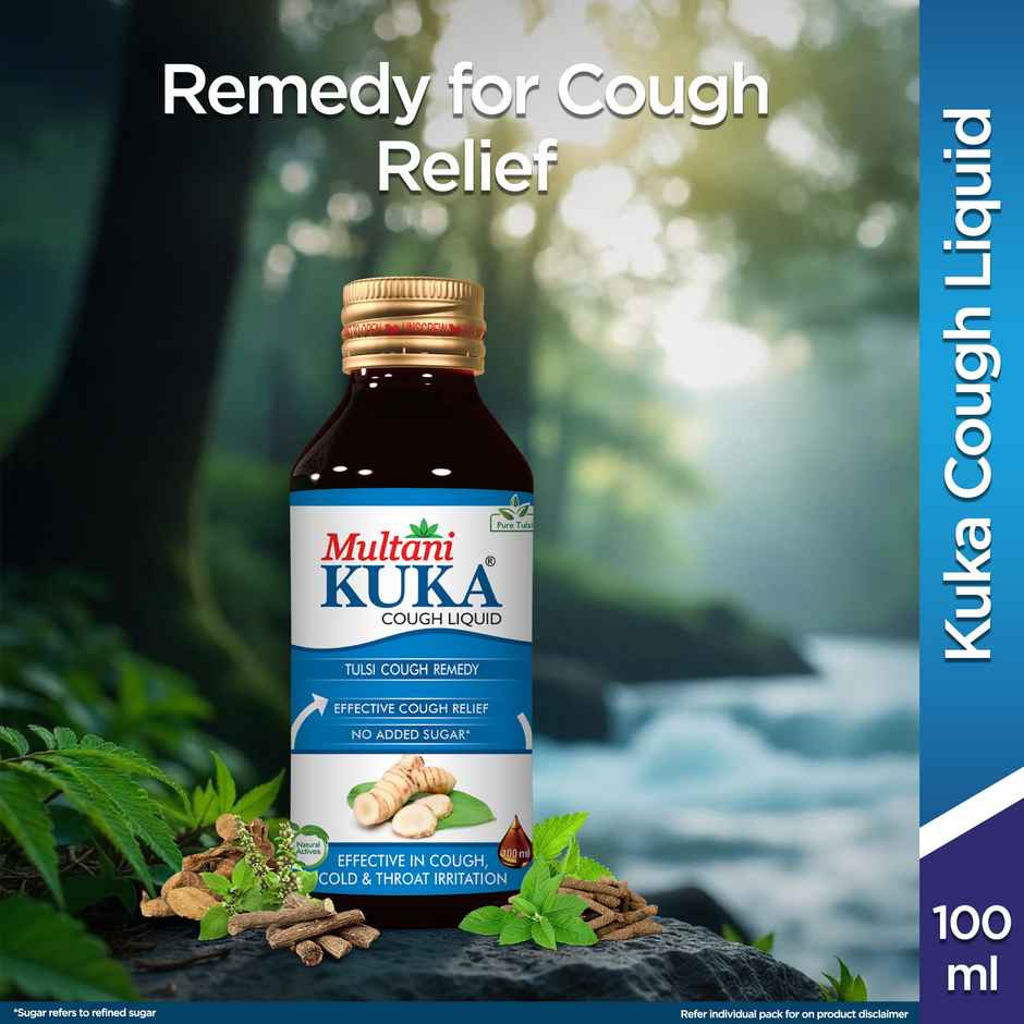 Multani Kuka Cough Liquid | Sugar Free | Safe for Diabetics | For Dry & Wet Cough