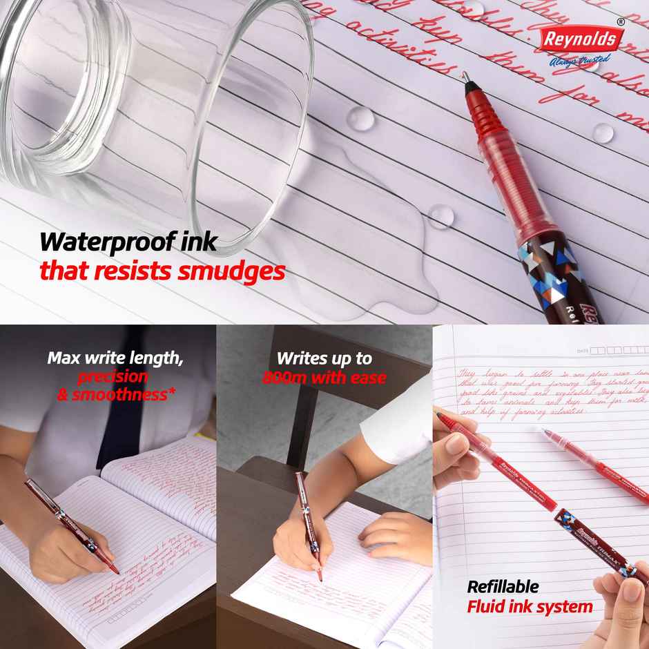Reynolds Trimax Roller Ball Pen Set | 1 Red Pen