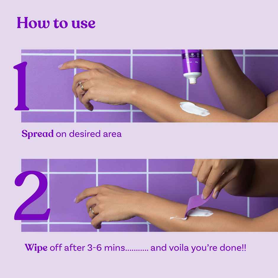 Bombae Shea Butter & Rose Detan Hair Removal Cream - Salon Smooth and Glowing Skin