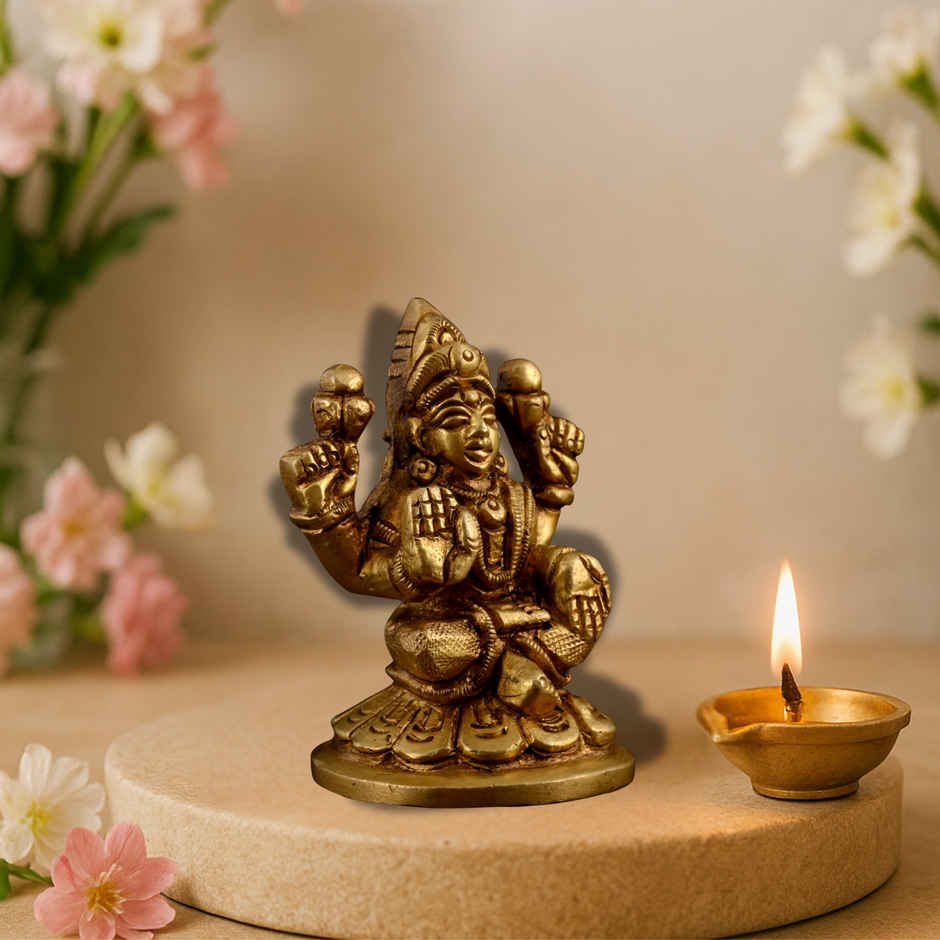 Brass Laxmi Miniature | AROU NEST