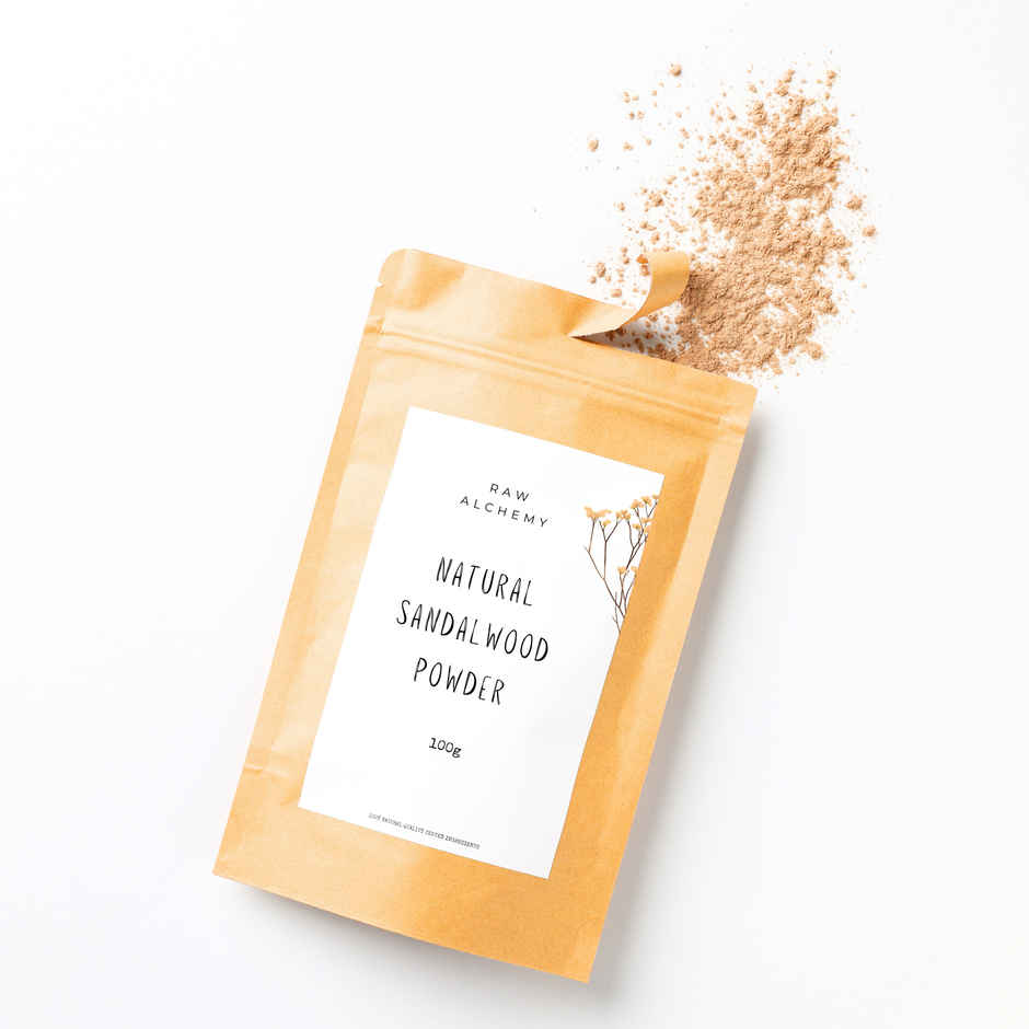 Raw Alchemy 100% Natural Sandalwood Powder for Glowing Skin & Tan Removal