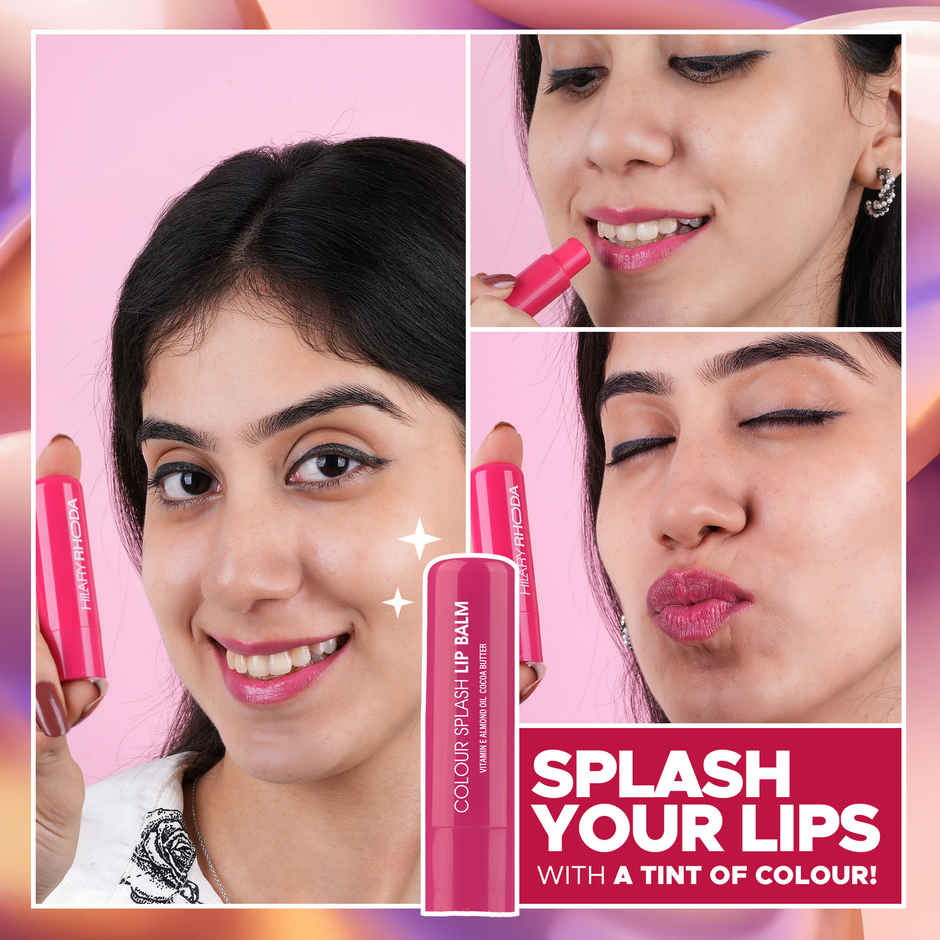 Hilary Rhoda Colour Splash Lip Balm | Strawberry Shade 03