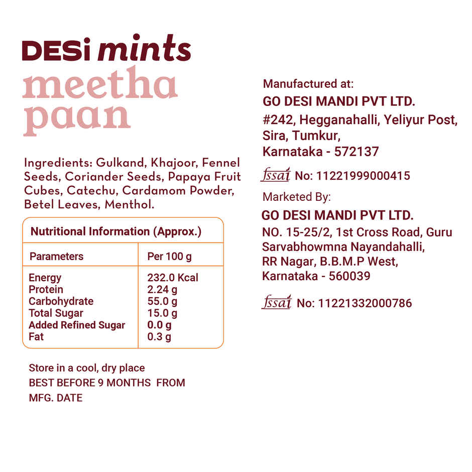 Meetha Paan, | Mouth Freshener | By GO DESi Combo