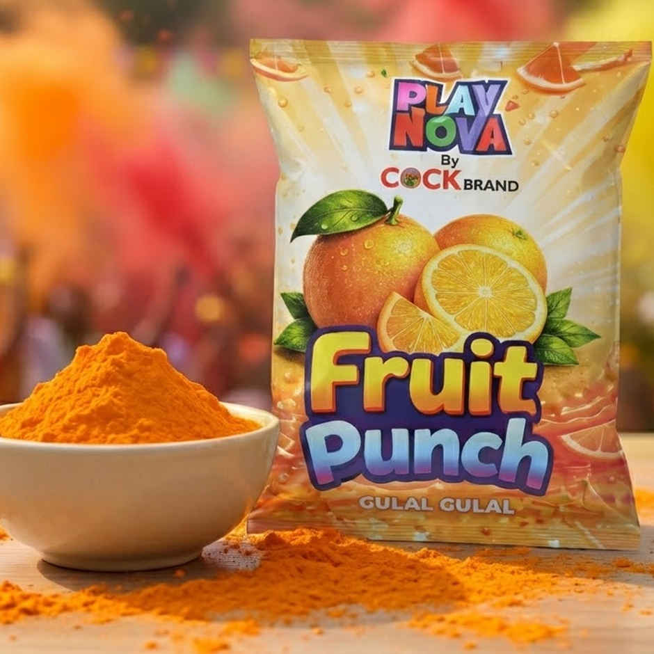 Playnova Fruit Punch Herbal Gulal Orange | Cock Combo