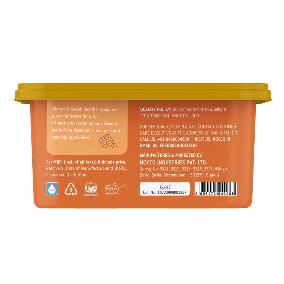 Hocco Biscotti Ice Cream Tub | Crunchy & Creamy