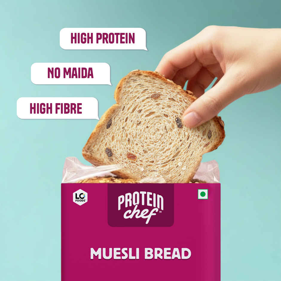 High Protein Muesli Bread | 36g Protein | No Maida High Fiber Bread