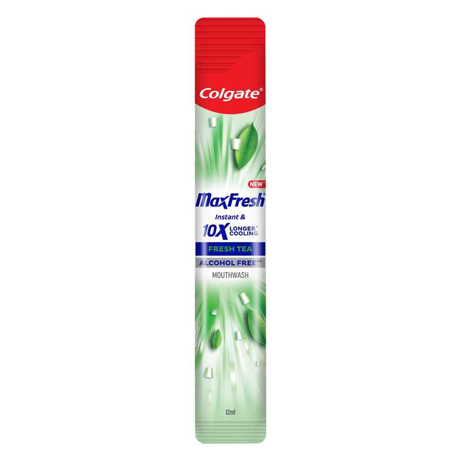 Colgate MaxFresh Mouthwash Sachet Stick, Antibacterial, 0% Alcohol, Travel/Daily Freshness