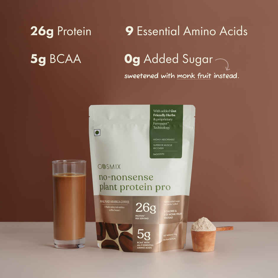 COSMIX No Nonsense Plant Protein Pro | Malnad Arabica Coffee