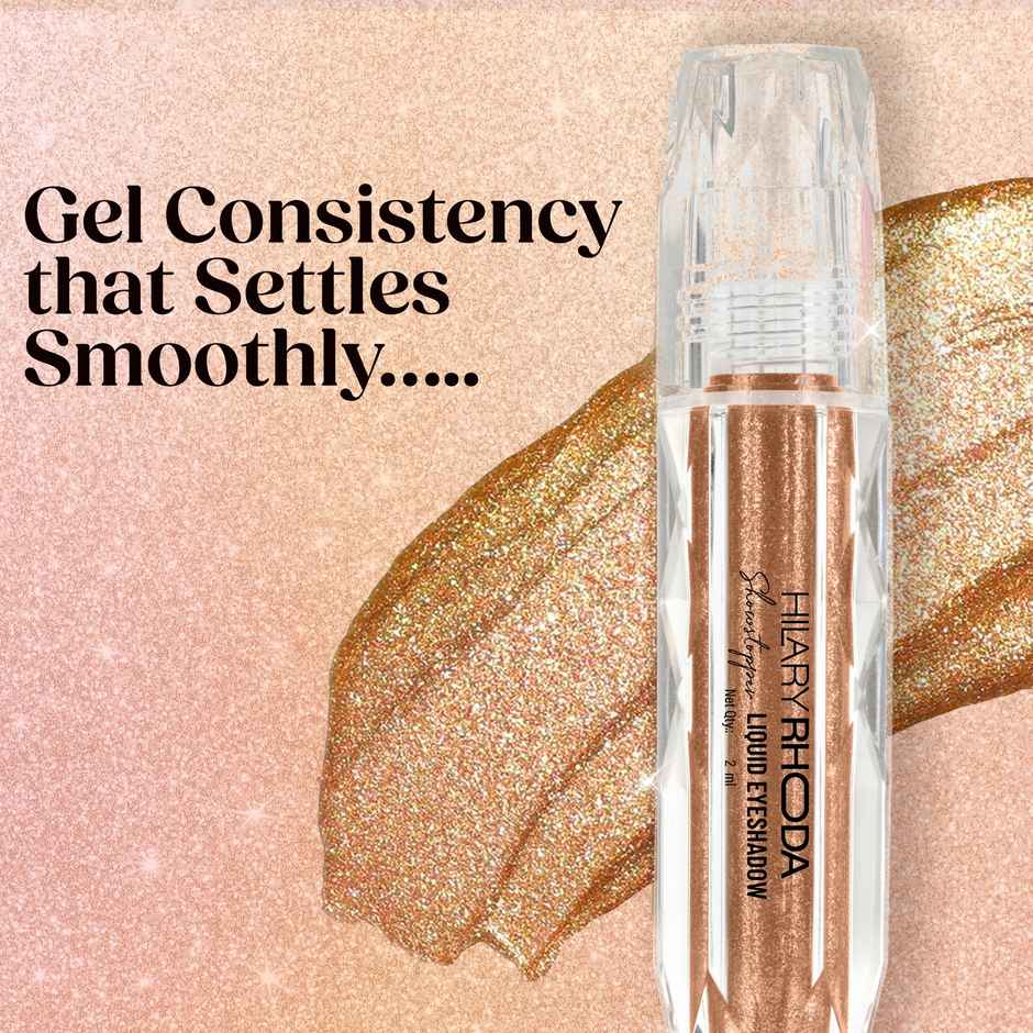 Hilary Rhoda Showstopper Liquid Eyeshadow | Gel-Based Formula | Desert Gold - Shade 02
