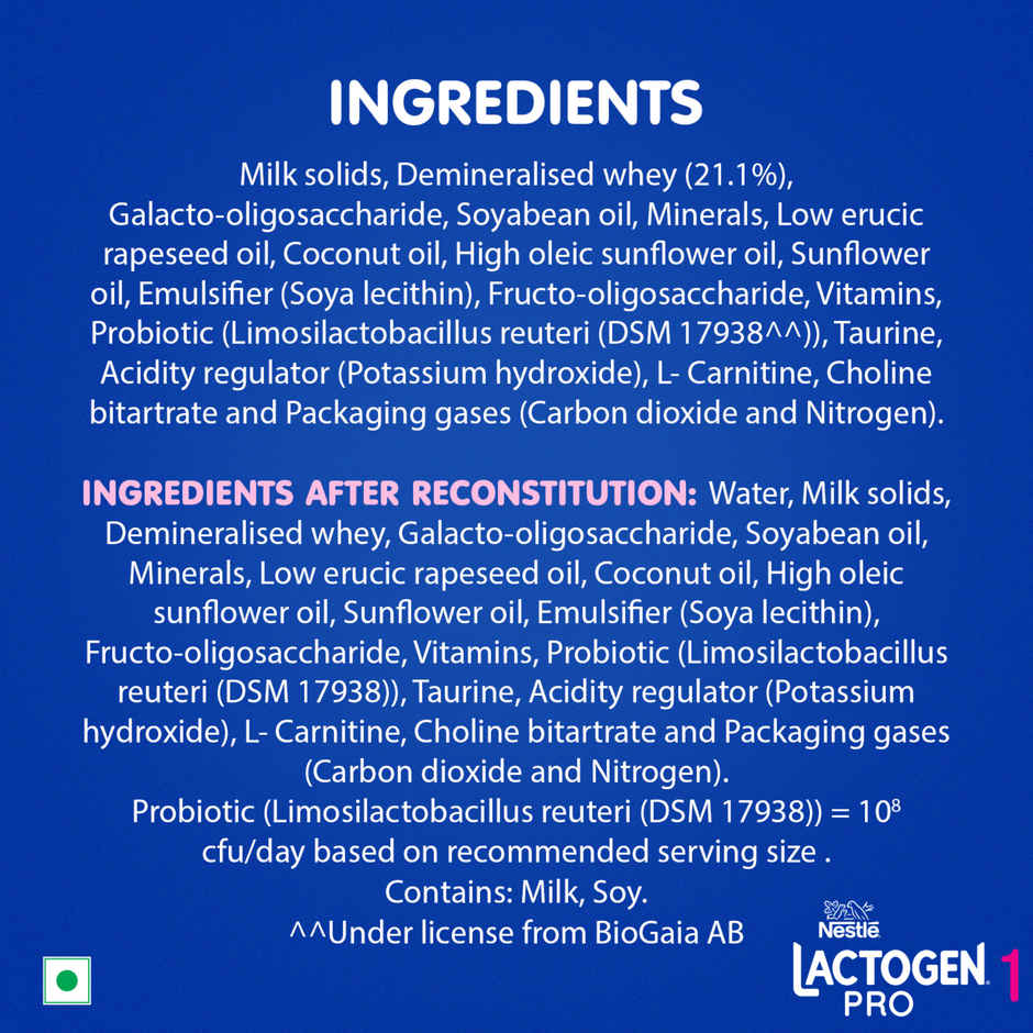 Nestle Lactogen Pro 1 Powder | Infant Formula Up To 6 Months With Probiotic And Prebiotics