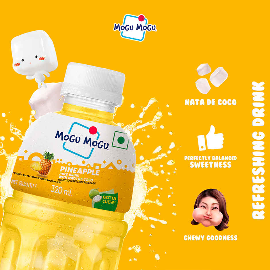 Mogu Mogu Pineapple Fruit Drink with Nata de Coco