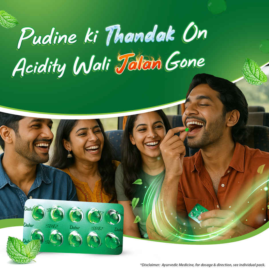 Dabur Pudin Hara Pearls Pack of 2 Strips Combo  