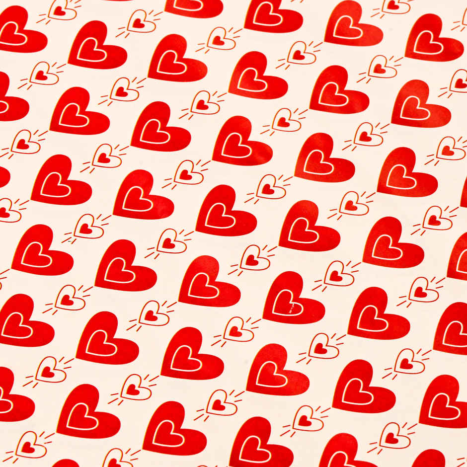 Heart in Heart Gift Wrapping Paper | Mad Over Prints