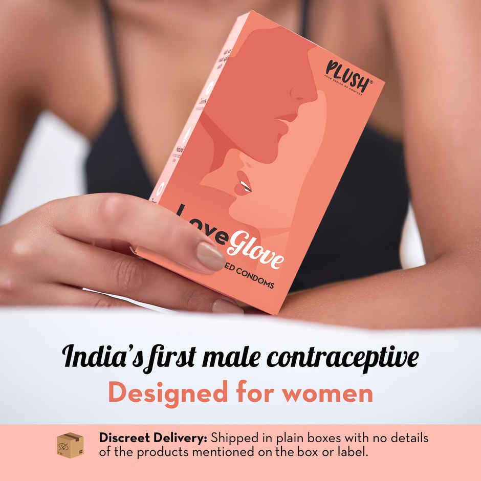 Plush Multi-Textured Condom For Men, Loveglove For Women's Pleasure, No Benzocaine Combo