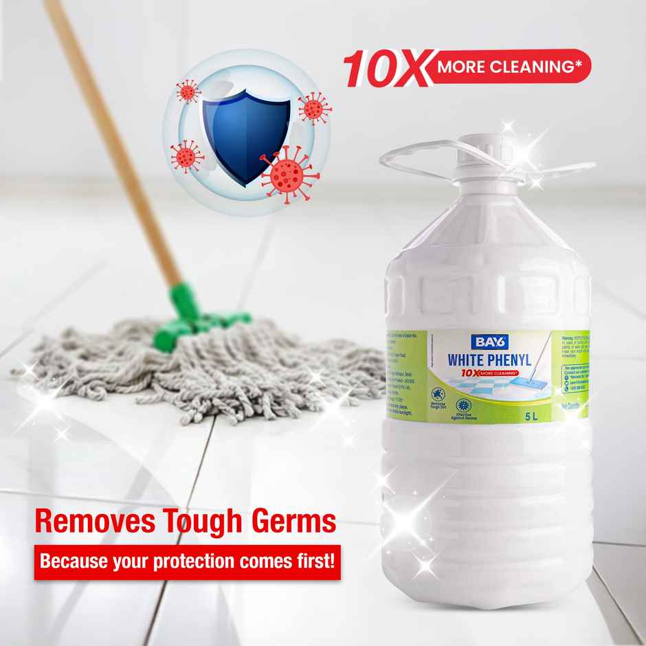 BAY6 White Phenyl Tough Dirt Removal Germ Fighter