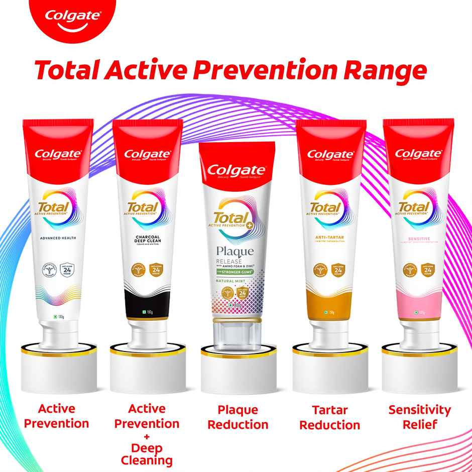 Colgate Total Plaque Release Toothpaste, 3X More Effective at Fighting Plaque, Antibacterial