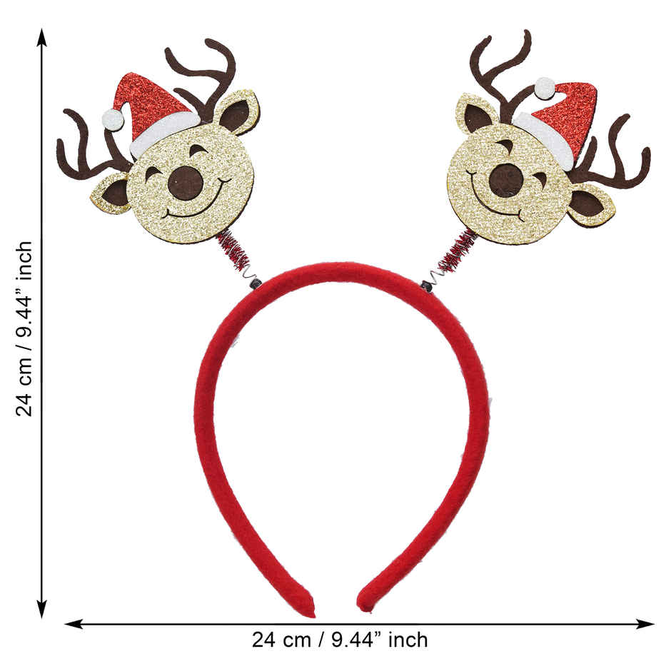 Christmas Reindeer Design Headband for Christmas and Birthday Parties | Ecraftindia